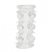 Прозрачная насадка на пенис с шипами и бугорками JELLY JOY LUST CLUSTER CLEAR - Dream Toys - в Батайске купить с доставкой