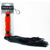 Нежная плеть с красным мехом BDSM Light - 43 см. - БДСМ Арсенал - купить с доставкой в Батайске