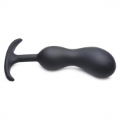 Черный массажер простаты с утяжелителями Premium Silicone Weighted Prostate Plug Large - 18,8 см. - XR Brands - в Батайске купить с доставкой