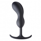Черный массажер простаты с утяжелителями Premium Silicone Weighted Prostate Plug Large - 18,8 см. - XR Brands - в Батайске купить с доставкой