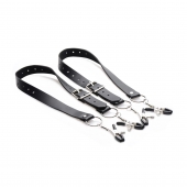 Ремни с зажимами для половых губ Spread Labia Spreader Straps with Clamps - XR Brands - купить с доставкой в Батайске