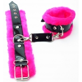 Оковы на ноги с розовым мехом BDSM Light - БДСМ Арсенал - купить с доставкой в Батайске