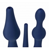 Набор из 3 универсальных насадок для анального душа Universal 3 Piece Silicone Enema Attachment Set - XR Brands - купить с доставкой в Батайске