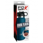 Смуглый мастурбатор-вагина в синей колбе F*ck Flask - Pipedream - в Батайске купить с доставкой