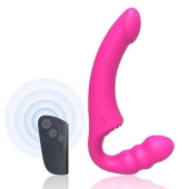 Розовый безремневой страпон Straples Strap-On Dildo - Erokay - купить с доставкой в Батайске