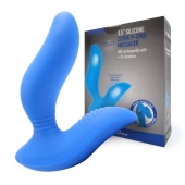 Синий вибромассажер простаты 3,5’’ Curve P-spot Massager - 12 см. - Erokay - в Батайске купить с доставкой