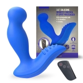 Синий вибромассажер простаты 3,5’’ Remote Control P-spot Massager - 12,5 см. - Erokay - в Батайске купить с доставкой