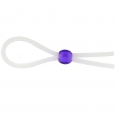 Прозрачное лассо с фиолетовой бусиной SILICONE COCK RING WITH BEAD LAVENDER - NMC - в Батайске купить с доставкой