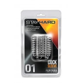 Прозрачная насадка с шипами STAY HARD COCK SLEEVE 01 CLEAR - Blush Novelties - в Батайске купить с доставкой