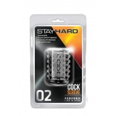 Прозрачная насадка на пенис с шишечками STAY HARD COCK SLEEVE 02 CLEAR - Blush Novelties - в Батайске купить с доставкой