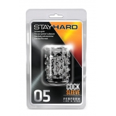 Прозрачная насадка с капельками STAY HARD COCK SLEEVE 05 CLEAR - Blush Novelties - в Батайске купить с доставкой