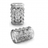 Прозрачная насадка с капельками STAY HARD COCK SLEEVE 05 CLEAR - Blush Novelties - в Батайске купить с доставкой