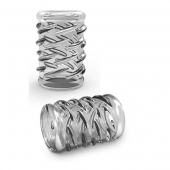 Прозрачная насадка с объёмными чёрточками STAY HARD COCK SLEEVE 06 CLEAR - Blush Novelties - в Батайске купить с доставкой