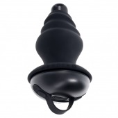 Черный вибростимулятор со съёмной насадкой Echo - 15,3 см. - Gender X