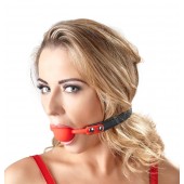 Силиконовый кляп-шар на чёрных ремешках Red Gag silicone - Orion - купить с доставкой в Батайске