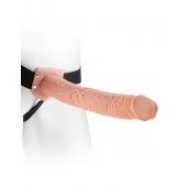 Фаллопротез телесного цвета Hollow Strap-On - 29 см. - Pipedream - купить с доставкой в Батайске