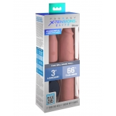 Телесная вибронасадка на член 3  Vibrating Mega X-tension with Remote - 22,9 см. - Pipedream - в Батайске купить с доставкой