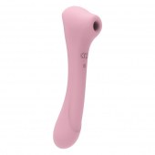 Нежно-розовый двусторонний стимулятор Daisy Massager - 20,2 см. - Adrien Lastic