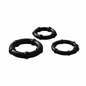 Набор из 3 черных эрекционных колец Babooom Ring Set - Adrien Lastic - в Батайске купить с доставкой