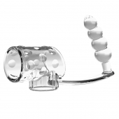 Прозрачная насадка на пенис и мошонку с анальным стимулятором Rilley - Baile - в Батайске купить с доставкой