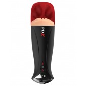 Телесный мастурбатор-вагина в черной колбе с вибрацией Fuck-O-Matic Pro XL - Pipedream - в Батайске купить с доставкой