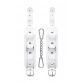 Белые узкие наручники-браслеты со скруглёнными углами - Pecado - купить с доставкой в Батайске