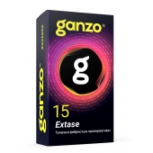 Презервативы анатомической формы с точечной и ребристой структурой Ganzo Extase - 15 шт. - Ganzo - купить с доставкой в Батайске