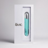 Бирюзовая многофункциональная вибропуля с щеточкой - Youvic