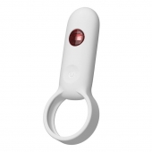 Белое эрекционное виброкольцо с пультом ДУ - Youvic - в Батайске купить с доставкой