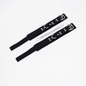 Черные кожаные оковы с регулируемыми ремешками - Crazy Handmade - купить с доставкой в Батайске