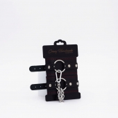 Черно-красные кожаные оковы - Crazy Handmade - купить с доставкой в Батайске