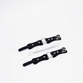 Черные кожаные наручники с кольцом - Crazy Handmade - купить с доставкой в Батайске