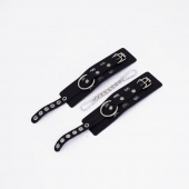 Черные кожаные наручники Sex - Crazy Handmade - купить с доставкой в Батайске