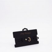 Черный кожаный ошейник с золотистой фурнитурой - Crazy Handmade - купить с доставкой в Батайске