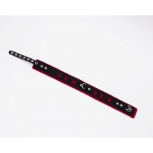 Черно-красный ошейник Sex - Crazy Handmade - купить с доставкой в Батайске