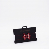 Черный ошейник с красным декором и строчкой - Crazy Handmade - купить с доставкой в Батайске