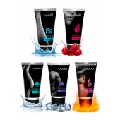 Набор из 5 лубрикантов JUJU (увлажняющий, Hot+, Long, Anal, малина) - JuJu - купить с доставкой в Батайске