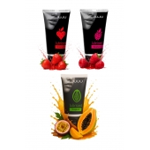 Набор из 3 съедобных лубрикантов JUJU (клубника, малина, тропические фрукты) - JuJu - купить с доставкой в Батайске