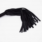 Черный кожаный флоггер - 45 см. - Crazy Handmade - купить с доставкой в Батайске