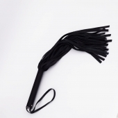 Черный кожаный флоггер - 45 см. - Crazy Handmade - купить с доставкой в Батайске