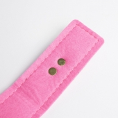 Черно-розовый ошейник с золотистой фурнитурой - Crazy Handmade - купить с доставкой в Батайске