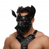 Черная кожаная маска «Собака» - Crazy Handmade - купить с доставкой в Батайске