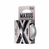 Черные утолщенные презервативы MAXUS Extra Strong с железным кейсом - 3 шт. - Maxus - купить с доставкой в Батайске