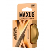 Точечные презервативы MAXUS 2000 Amazing Dots с железным кейсом - 3 шт. - Maxus - купить с доставкой в Батайске
