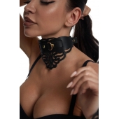 Фигурный чокер с узорами и золотистой фурнитурой - Crazy Handmade - купить с доставкой в Батайске