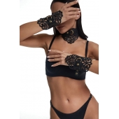 Фигурный набор для БДСМ-игр с узорами и золотистой фурнитурой - Crazy Handmade - купить с доставкой в Батайске