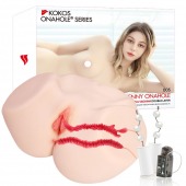 Мастурбатор-полуторс с двойным слоем материала и вибрацией Jenny Onahole Real Vagina - KOKOS - в Батайске купить с доставкой