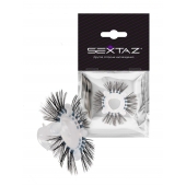 Эластичное эрекционное кольцо с черными «ресничками» - Sextaz - в Батайске купить с доставкой