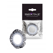 Эластичное эрекционное колечко с черными «ресничками» - Sextaz - в Батайске купить с доставкой