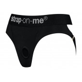 Черные трусики для насадок Heroine Lingerie Harness - size XL - Strap-on-me - купить с доставкой в Батайске